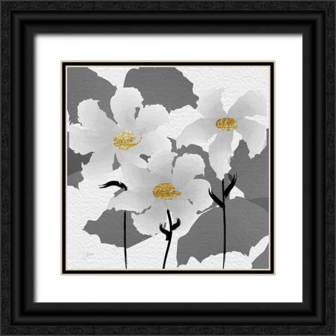 Watercolor Florals 1 Black Ornate Wood Framed Art Print with Double Matting by Stimson, Diane
