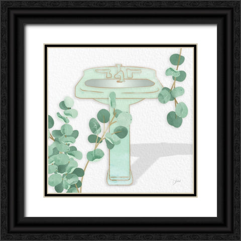 Mint Sink 1 Black Ornate Wood Framed Art Print with Double Matting by Stimson, Diane