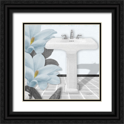 Powder Sink 1 Black Ornate Wood Framed Art Print with Double Matting by Stimson, Diane