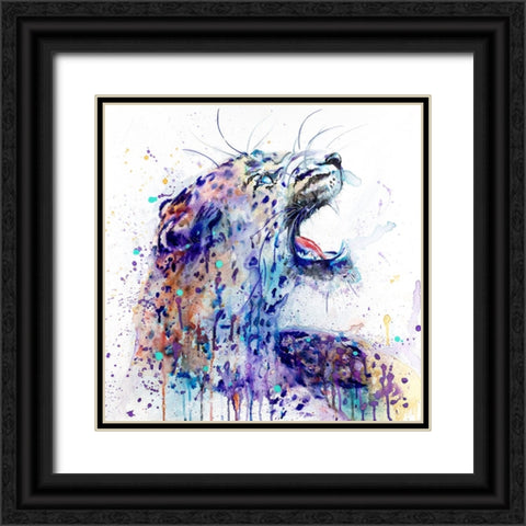 Tiger Black Ornate Wood Framed Art Print with Double Matting by Debs, Emma Catherine