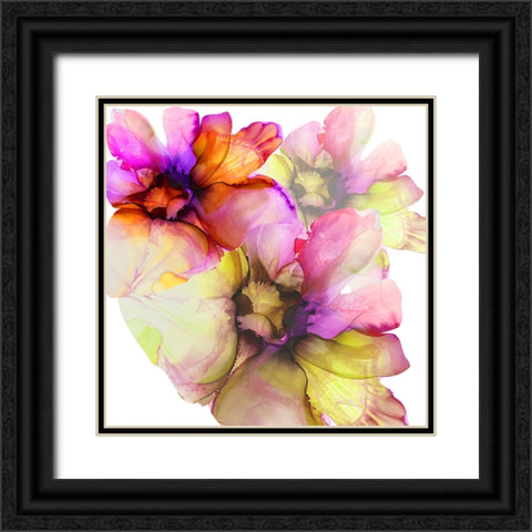 Vibrant Floral 1 Black Ornate Wood Framed Art Print with Double Matting by Debs, Emma Catherine