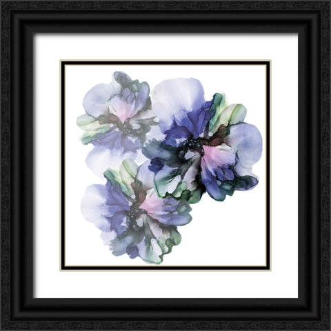 Vibrant Floral Trio Black Ornate Wood Framed Art Print with Double Matting by Debs, Emma Catherine