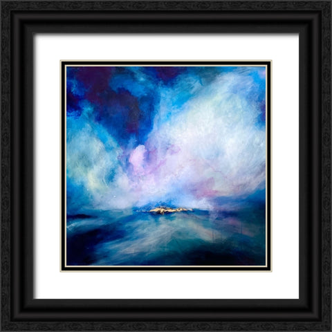 Seascape Lumiere Black Ornate Wood Framed Art Print with Double Matting by Debs, Emma Catherine