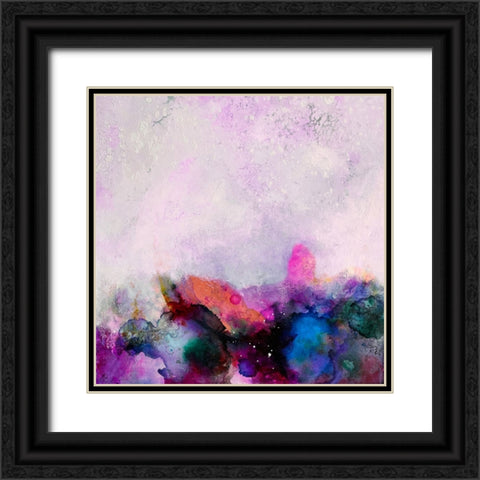 Pink Seas Black Ornate Wood Framed Art Print with Double Matting by Debs, Emma Catherine