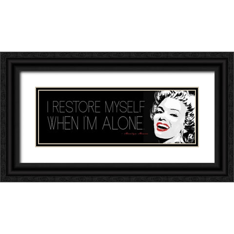When Im Alone Black Ornate Wood Framed Art Print with Double Matting by Rodriquez Jr, Enrique