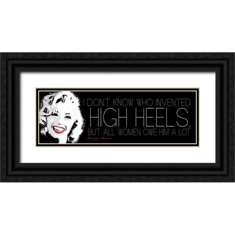 High Heels Black Ornate Wood Framed Art Print with Double Matting by Rodriquez Jr, Enrique