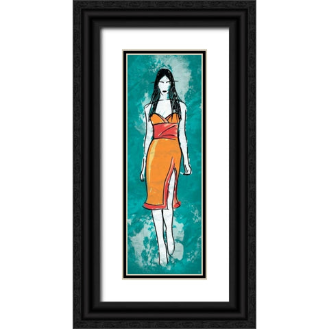 Runway Style Black Ornate Wood Framed Art Print with Double Matting by Rodriquez Jr, Enrique