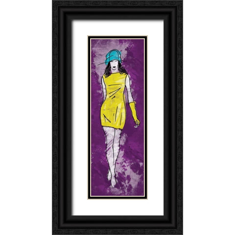 Cat Walk Black Ornate Wood Framed Art Print with Double Matting by Rodriquez Jr, Enrique