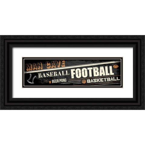Mancave A Black Ornate Wood Framed Art Print with Double Matting by Rodriquez Jr, Enrique