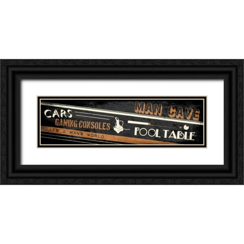 Mancave B Black Ornate Wood Framed Art Print with Double Matting by Rodriquez Jr, Enrique