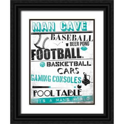 ManCave A3 Black Ornate Wood Framed Art Print with Double Matting by Rodriquez Jr, Enrique