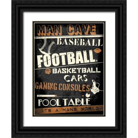 ManCave No Pong Black Ornate Wood Framed Art Print with Double Matting by Rodriquez Jr, Enrique