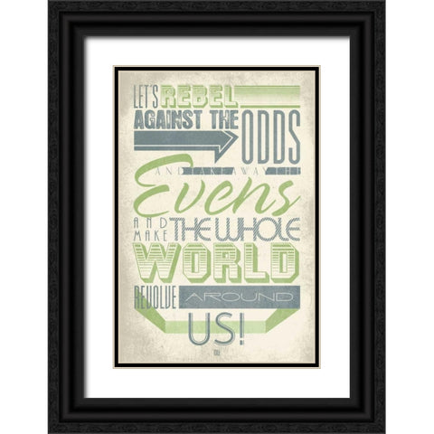 Rebel 2 Black Ornate Wood Framed Art Print with Double Matting by Rodriquez Jr, Enrique