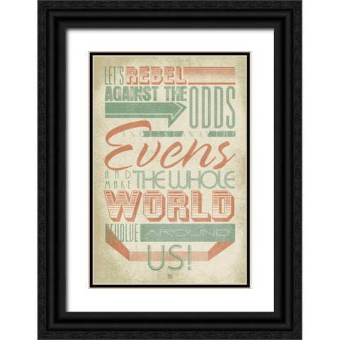 Rebel 4 Black Ornate Wood Framed Art Print with Double Matting by Rodriquez Jr, Enrique