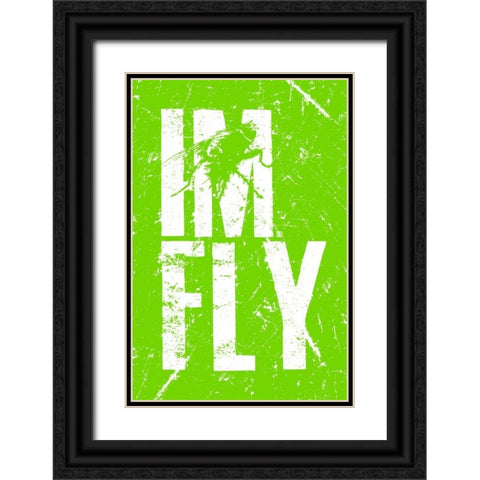 IM FLY 3 Black Ornate Wood Framed Art Print with Double Matting by Rodriquez Jr, Enrique