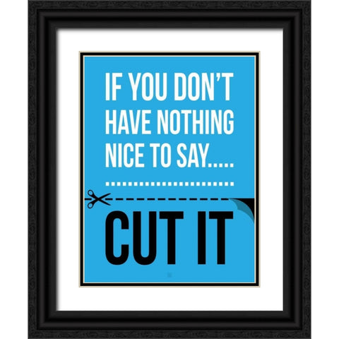 Cut It D Black Ornate Wood Framed Art Print with Double Matting by Rodriquez Jr, Enrique