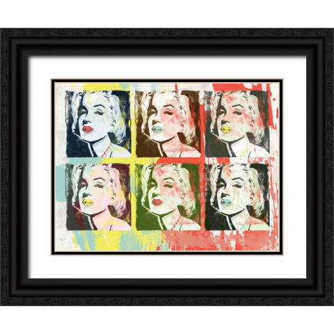 Monroe Painted A2 Black Ornate Wood Framed Art Print with Double Matting by Rodriquez Jr, Enrique