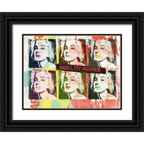Monroe Painted A Black Ornate Wood Framed Art Print with Double Matting by Rodriquez Jr, Enrique