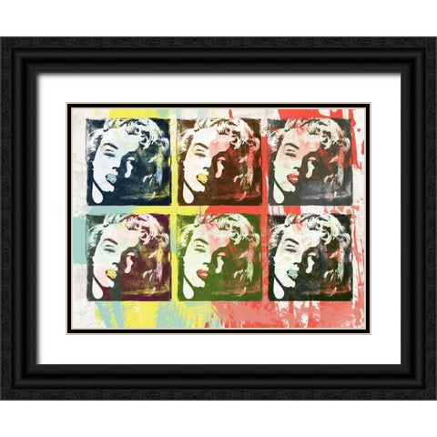 Monroe Painted B2 Black Ornate Wood Framed Art Print with Double Matting by Rodriquez Jr, Enrique