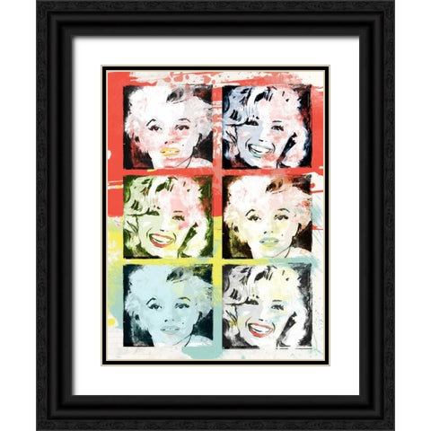 Monroe Painted D Black Ornate Wood Framed Art Print with Double Matting by Rodriquez Jr, Enrique