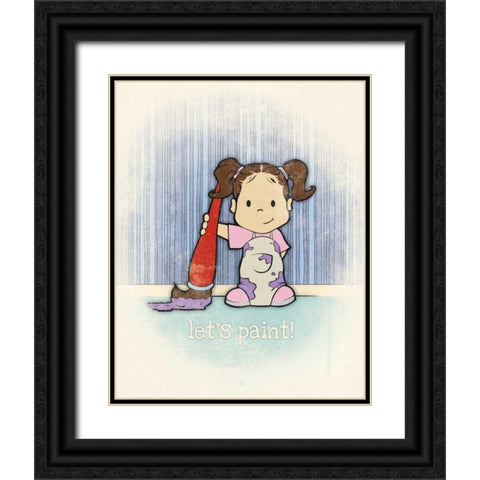 Niara 1 Black Ornate Wood Framed Art Print with Double Matting by Rodriquez Jr, Enrique