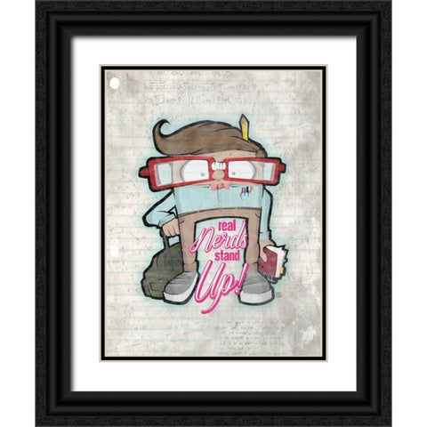 Real Nerds Black Ornate Wood Framed Art Print with Double Matting by Rodriquez Jr, Enrique
