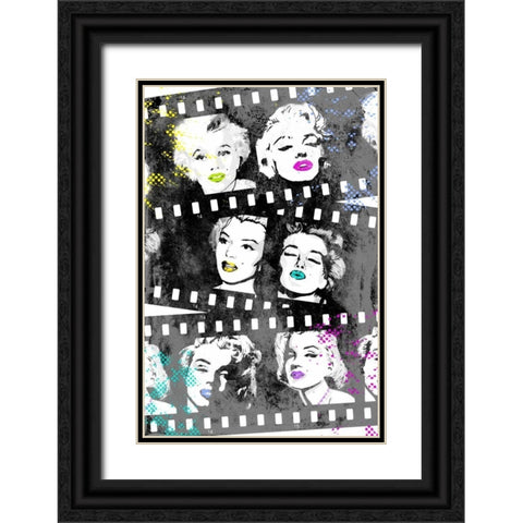 Monroe Strip 6 Black Ornate Wood Framed Art Print with Double Matting by Rodriquez Jr, Enrique