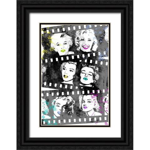 Monroe Strip 5 Black Ornate Wood Framed Art Print with Double Matting by Rodriquez Jr, Enrique