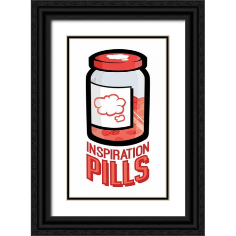 Inspiration Pills Black Ornate Wood Framed Art Print with Double Matting by Rodriquez Jr, Enrique