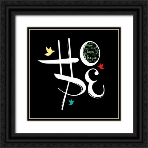 Hope A Black Ornate Wood Framed Art Print with Double Matting by Rodriquez Jr, Enrique