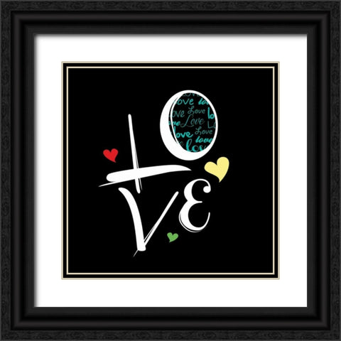 Hope B Black Ornate Wood Framed Art Print with Double Matting by Rodriquez Jr, Enrique