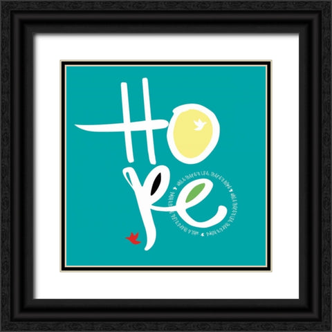 Hope Black Ornate Wood Framed Art Print with Double Matting by Rodriquez Jr, Enrique