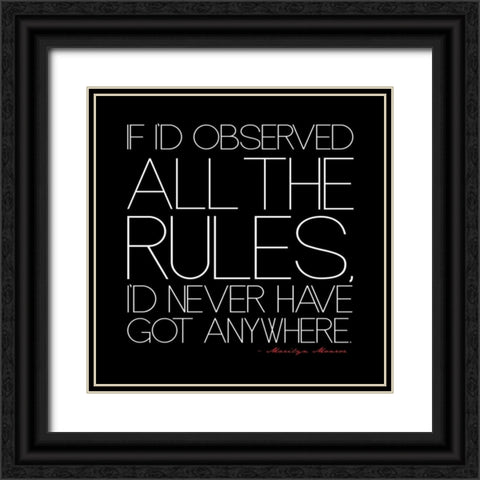 Quotes By A Legend Black Ornate Wood Framed Art Print with Double Matting by Rodriquez Jr, Enrique