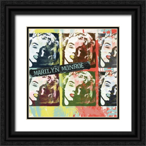 Monroe Figures 2 Black Ornate Wood Framed Art Print with Double Matting by Rodriquez Jr, Enrique