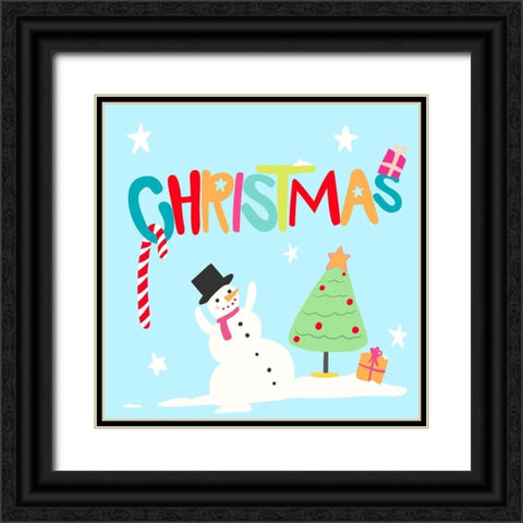 Christmas Fun Black Ornate Wood Framed Art Print with Double Matting by Buenfil, Andrea