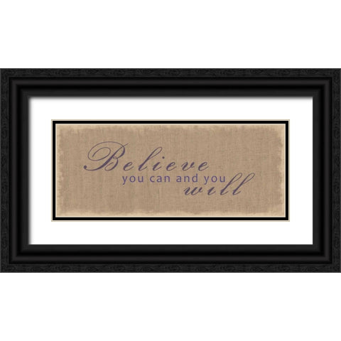 Believe You Can Black Ornate Wood Framed Art Print with Double Matting by Gibbons, Lauren