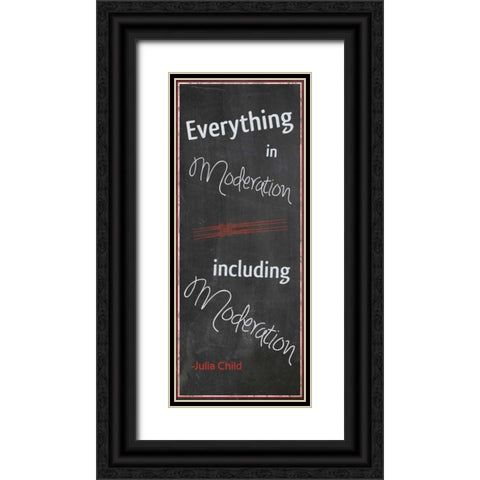 Everything In Moderation Black Ornate Wood Framed Art Print with Double Matting by Gibbons, Lauren