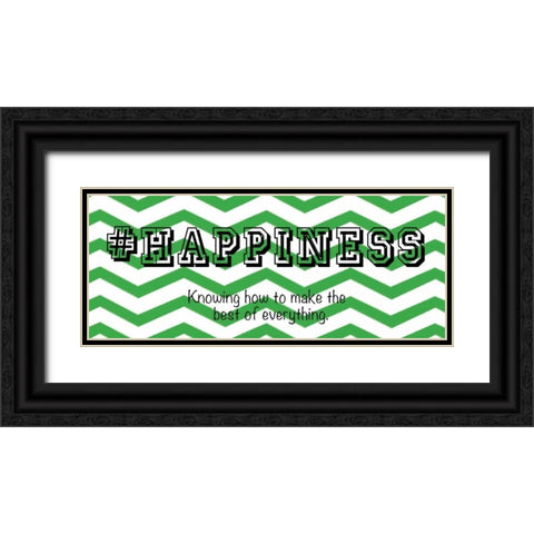 Happiness Black Ornate Wood Framed Art Print with Double Matting by Gibbons, Lauren