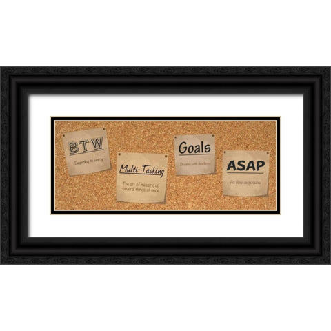 Organization Board Black Ornate Wood Framed Art Print with Double Matting by Gibbons, Lauren