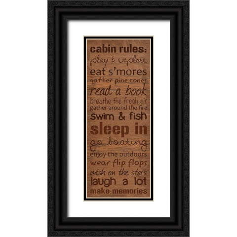 Cabinrules Brown Black Ornate Wood Framed Art Print with Double Matting by Gibbons, Lauren