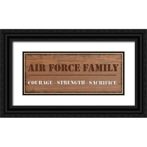 Air Force Family Black Ornate Wood Framed Art Print with Double Matting by Gibbons, Lauren