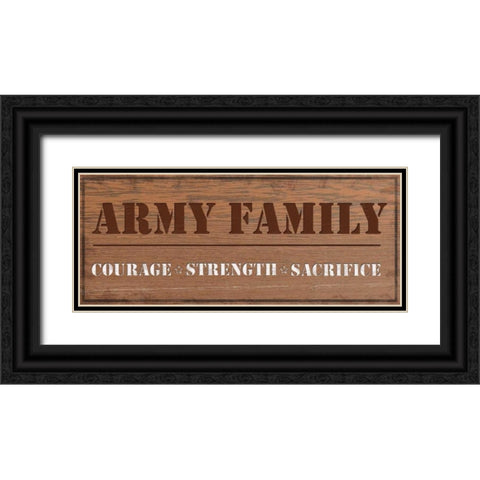 Army Family Black Ornate Wood Framed Art Print with Double Matting by Gibbons, Lauren
