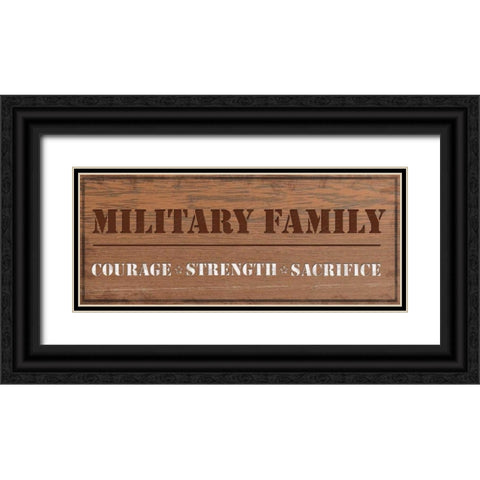 Military Family Black Ornate Wood Framed Art Print with Double Matting by Gibbons, Lauren