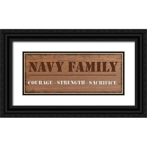 Navy Family Black Ornate Wood Framed Art Print with Double Matting by Gibbons, Lauren