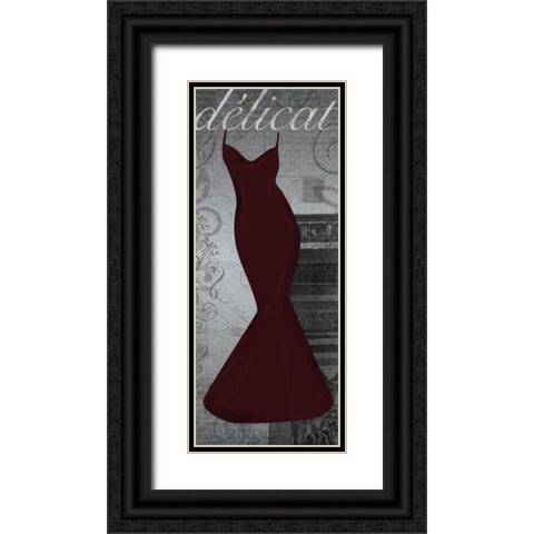 Red Dress Triomphe Black Ornate Wood Framed Art Print with Double Matting by Gibbons, Lauren