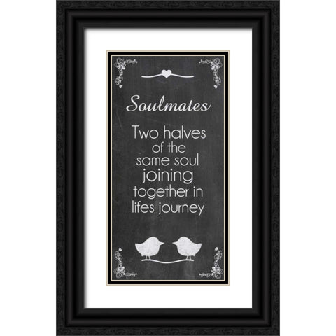 Soulmates Black Ornate Wood Framed Art Print with Double Matting by Gibbons, Lauren