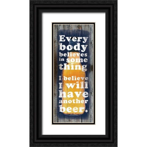 Another Beer Black Ornate Wood Framed Art Print with Double Matting by Gibbons, Lauren