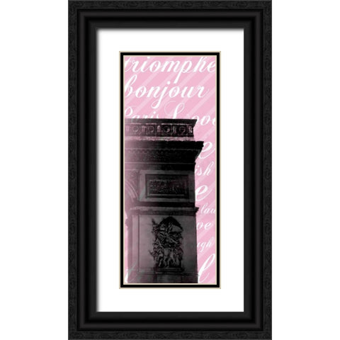 Pink Triomphe 2 Black Ornate Wood Framed Art Print with Double Matting by Gibbons, Lauren