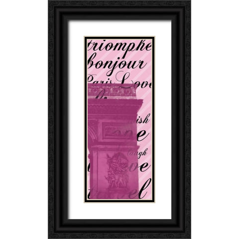 Black and Pink Black Ornate Wood Framed Art Print with Double Matting by Gibbons, Lauren