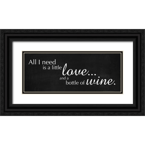 Love and Wine Black Ornate Wood Framed Art Print with Double Matting by Gibbons, Lauren
